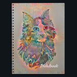 Carnet Loup en fleurs<br><div class="desc">Notebook Wolf à flowers. с</div>
