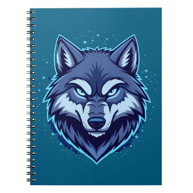 Carnet Loup Féroce – Symbole de Force et de Liberté (Devant)