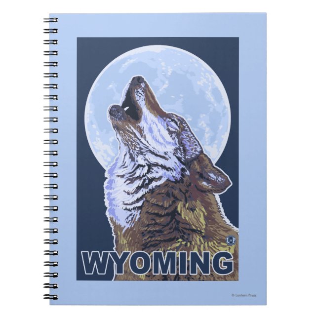Carnet Loup gris HowlingWyoming (Devant)
