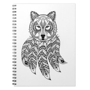 Carnet Loup inspiré avec Dreamcatcher