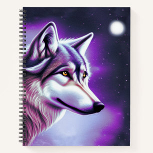 Carnet Loup mystique nocturne