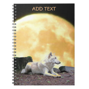 Carnet Loup nord-américain contre la Pleine lune