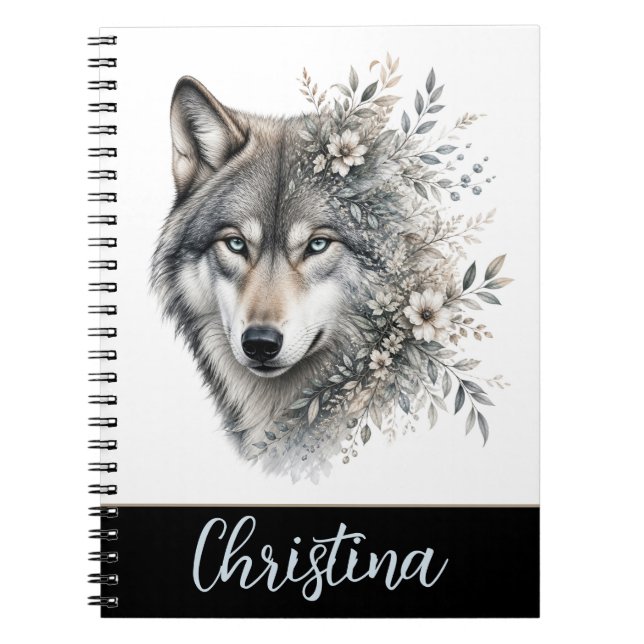 Carnet Loup personnalisé (Devant)