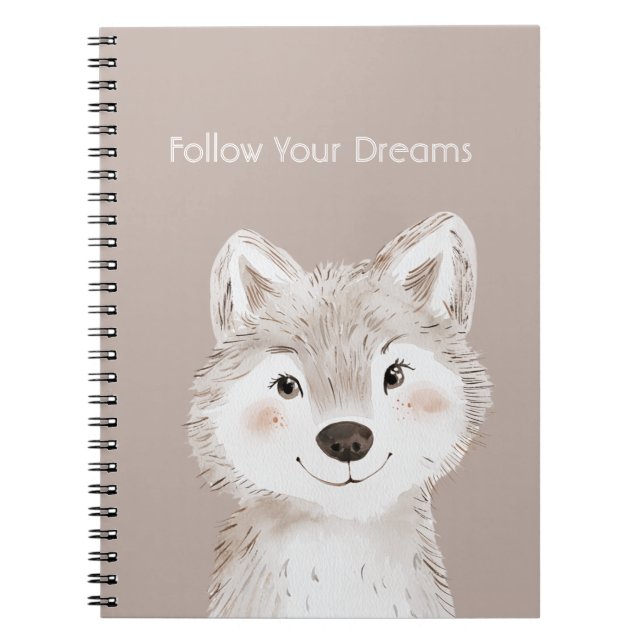 Carnet Loup Suivez Vos Rêves (Devant)