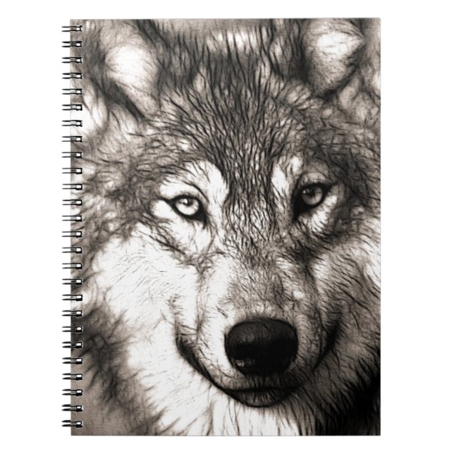 Carnet Loups Loups Animaux sauvages Forêt naturelle sauva (Devant)