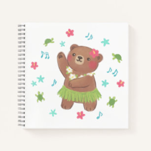Carnet L'ours en peluche à Hawaii Illustration