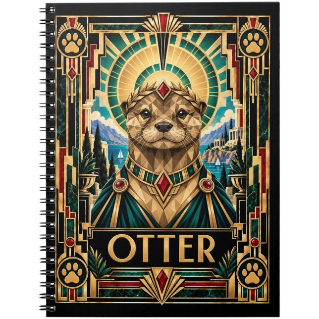 Carnet Loutre, faune Art Déco (Créateur téléchargé)