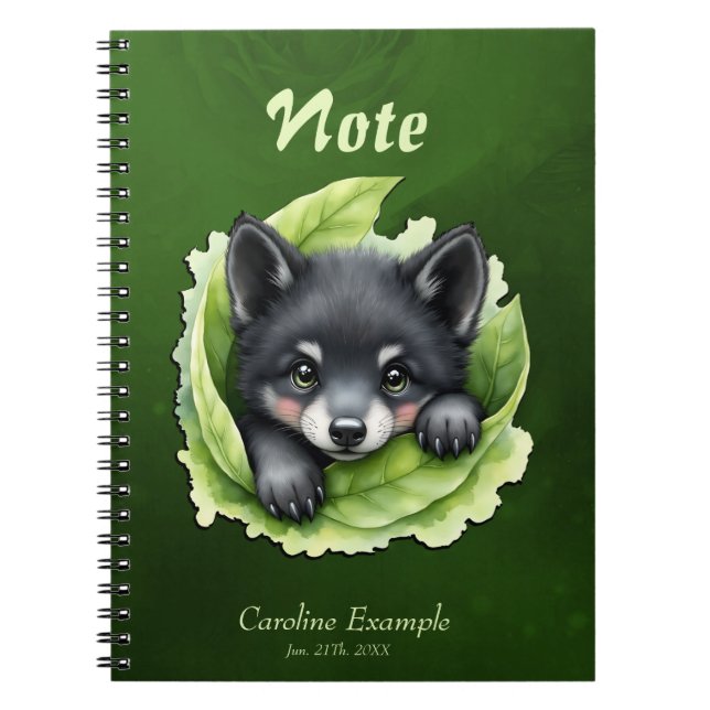 Carnet Louveteau dans le vert (Devant)