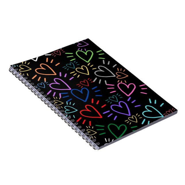 Carnet Love Colored Hearts (Côté Droit)