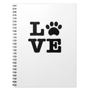 Carnet Love Empreinte de patte Spiral Notebook
