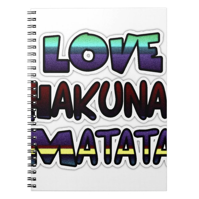 Carnet Love Hakuna Matata Cadfts (Devant)