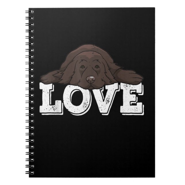 Carnet Love Newfie Chien Dormir | Décor (Devant)