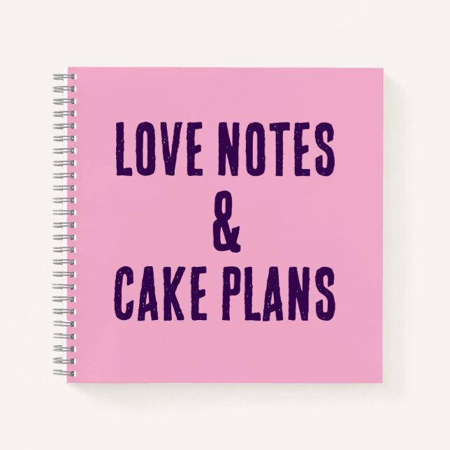 Carnet Love notes et plans de gâteau carnet! (Devant)