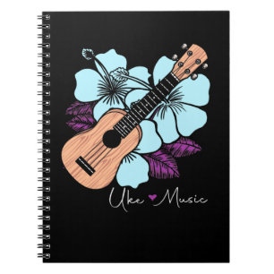 Carnet Love Ukulele Music Guitare Fleurs Hawaii