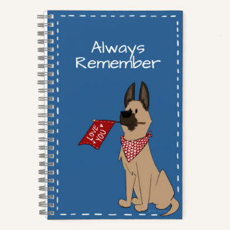 Carnet Love You Cute Dog Custom Spiral Notebook