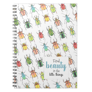 Carnet Lovebug Beetle Pattern with Quote