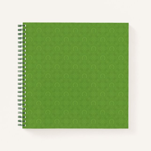 Carnet Lucky Green Icons Motif (Devant)