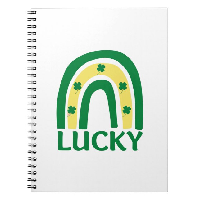 Carnet Lucky Shamrock Rainbow St patrick (Devant)