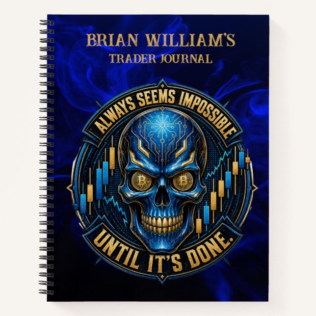 Carnet Lueur Bleue Toujours Impossible Bitcoin (Devant)