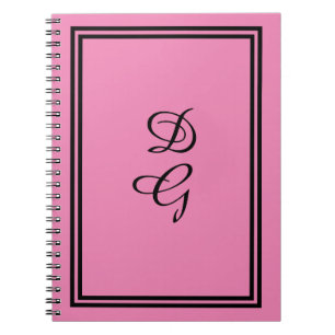 Carnet "Lulumama" Rose monogramme rose