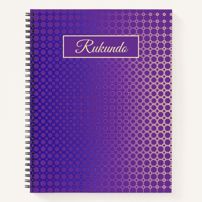 Carnet Lumière Géométrique : Technologie Indigo à Violet (Devant)