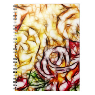 Carnet Lumière jaune abstraite Rose artistique florale