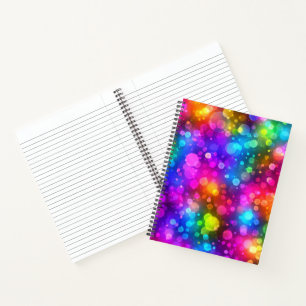 Carnet Lumières Bokeh Arc-en-Ciel Néon Abstraites