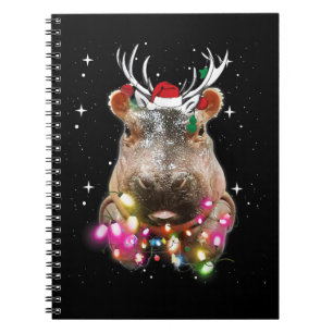 Carnet Lumières de Noël Hippo Fiona Hippopotamus Lover