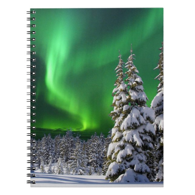 Carnet lumières du nord en hiver  (Devant)