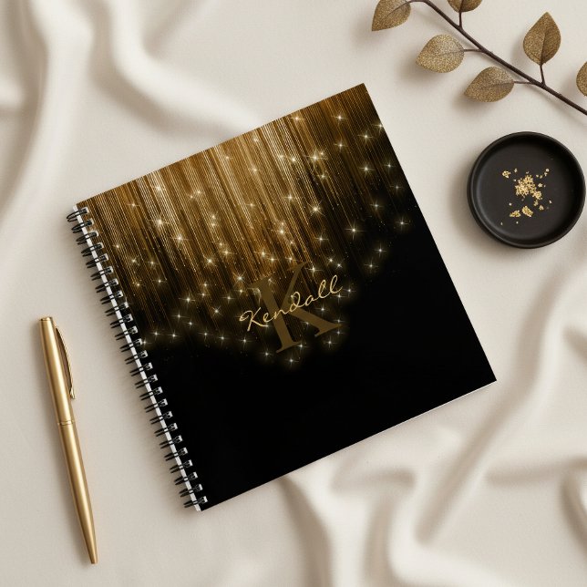 Carnet Lumières en Cascade Monogramme Or ID789 (Créateur téléchargé)