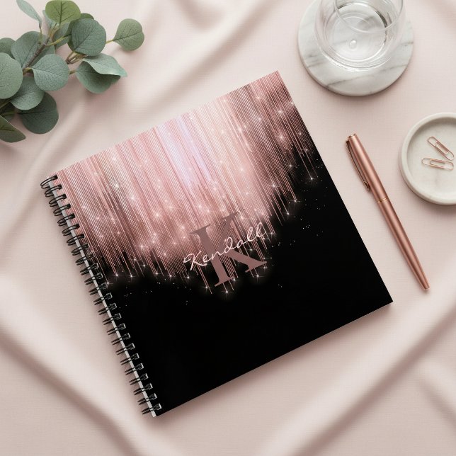 Carnet Lumières en Cascade Monogramme Or Rose ID789 (Créateur téléchargé)