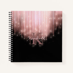 Carnet Lumières en cascade Monogramme Rose Gold ID789