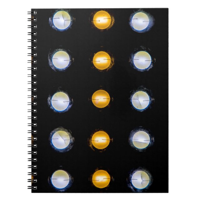 Carnet Lumières LED, arrière-plan abstrait de gros plan. (Devant)