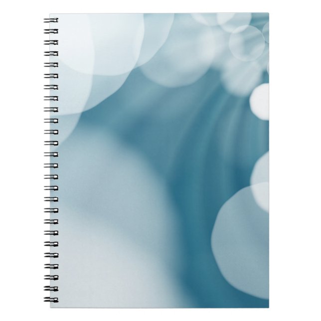Carnet Luminaire arrière - plan bleu Bokeh (Devant)
