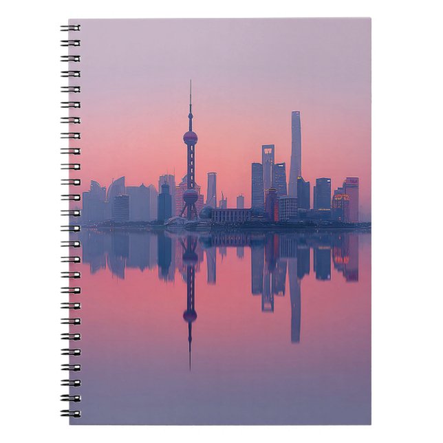 Carnet lumineux rose rose ciel miroir (Devant)