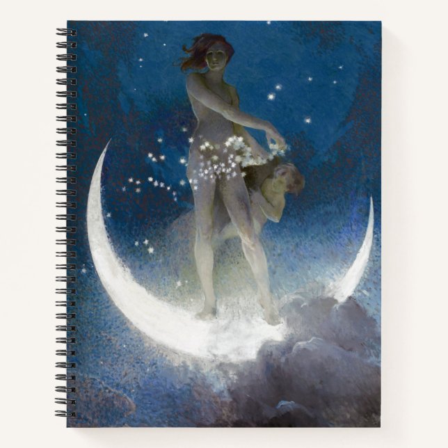 Carnet Luna Goddess at Night Scattering Stars (Devant)