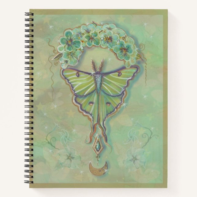 Carnet Luna Moth moon design par Renee Lavoie (Devant)