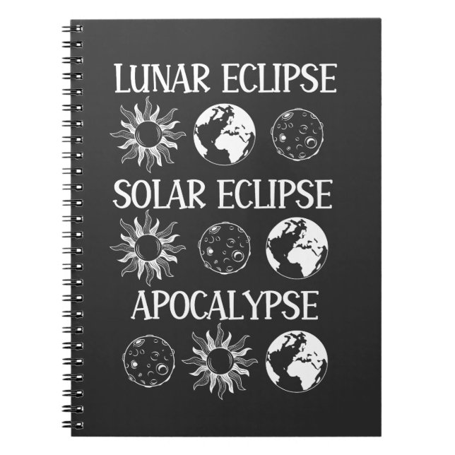 Carnet Lunaire Eclipse Solaire Eclipse Apocalypse Espace  (Devant)