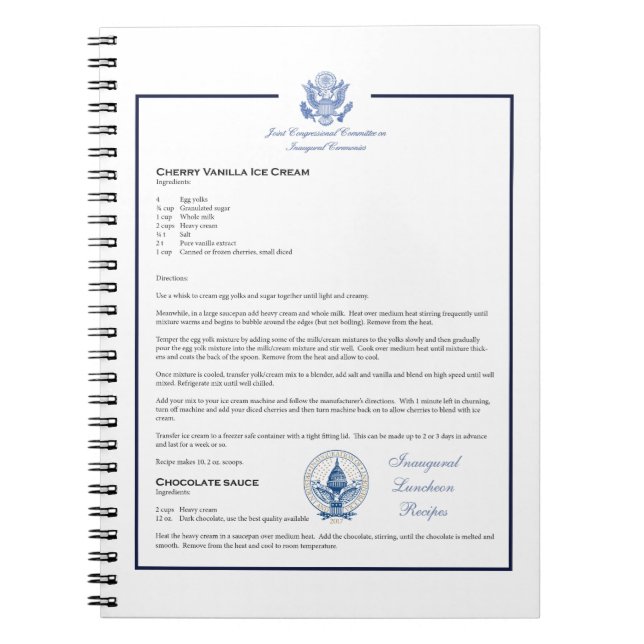Carnet Luncheon Inaugural Recette Cerise Vanille crème gl (Devant)
