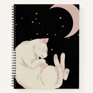 Carnet Lune de chat et de croissant