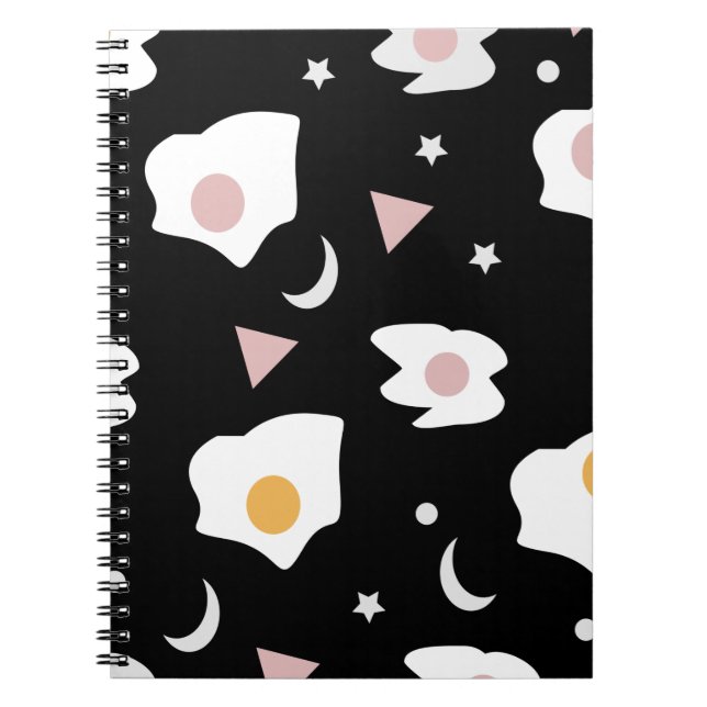 Carnet Lune de dîner d'œuf motif confettis  (Devant)
