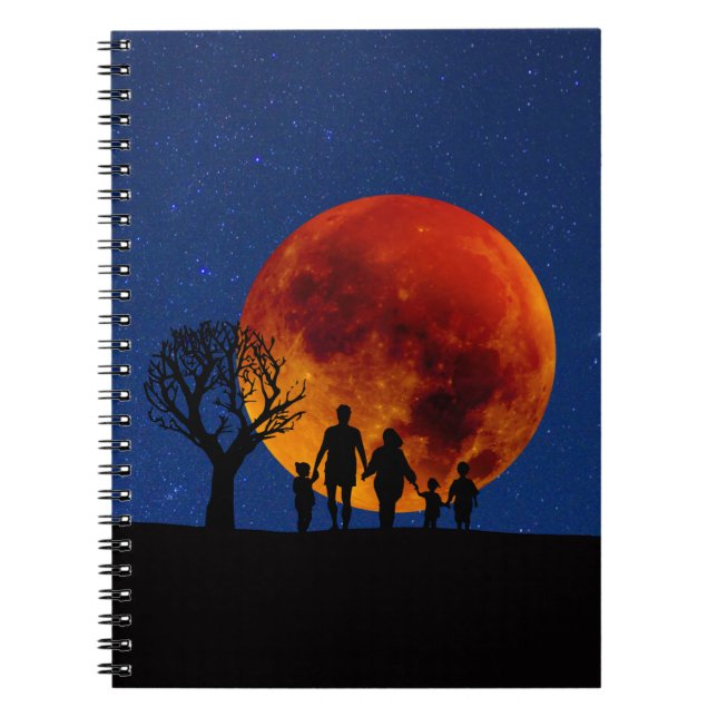 Carnet Lune de sang Lunaire Famille Eclipse (Devant)