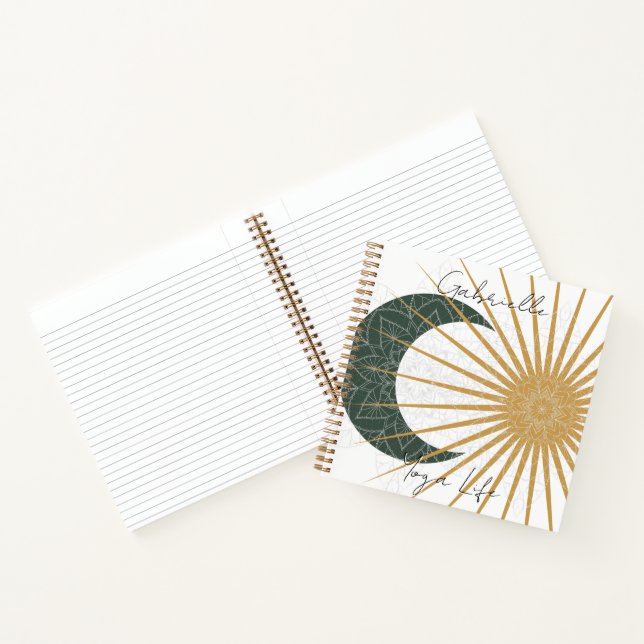Carnet Lune de soleil jaune céleste Mandala Yoga (Intérieur)