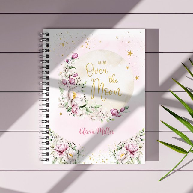 Carnet Lune Florale Rose (Créateur téléchargé)