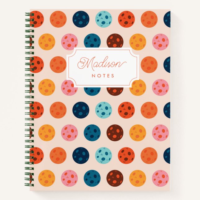 Carnet Lune Orange Complète Monogramme Coloré (Devant)