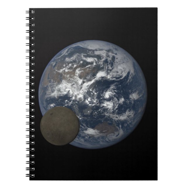 Carnet Lune se déplaçant devant la terre image DSCOVR (Devant)