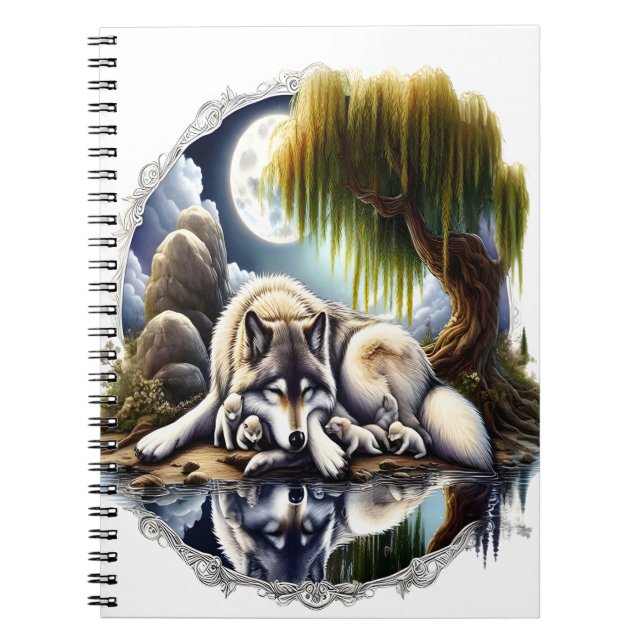 Carnet Lune Sérénité Un Loup Slumpteur (Devant)