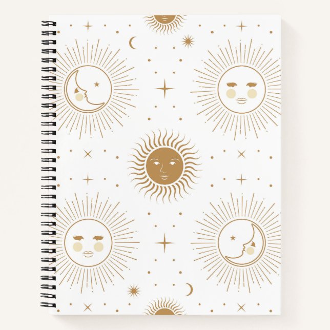 Carnet Lune, soleil et étoiles (Devant)