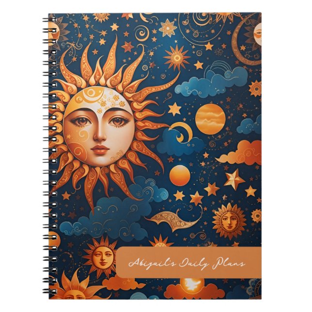 Carnet Lune Sun personnalisée (Devant)