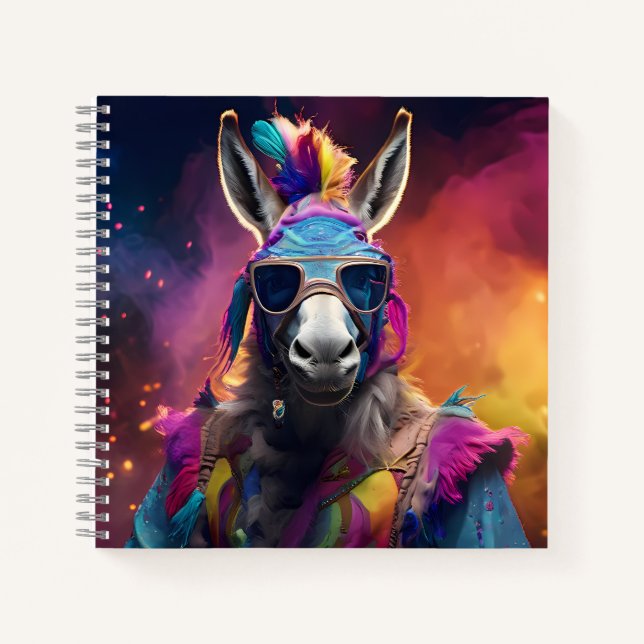 Carnet Lunettes bleues Funky Donkey (Devant)